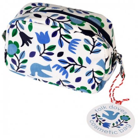 Blue Doves Cosmetic Bag