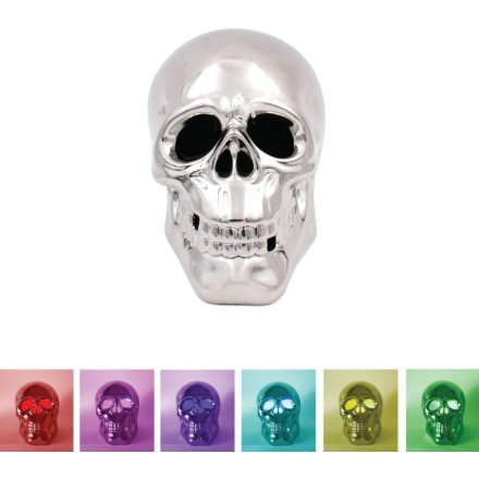 Silver Art LED Skull