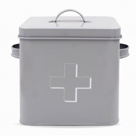 Grey Kitchen Collection First Aid Metal Tin
