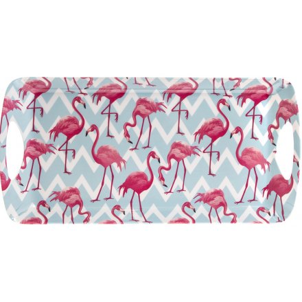 Introduce a fabulous flamingo feel to your kitchenware with this wonderfully themed plastic tray