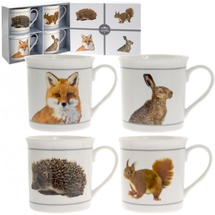 Wildlife Mugs, Set Of 4 