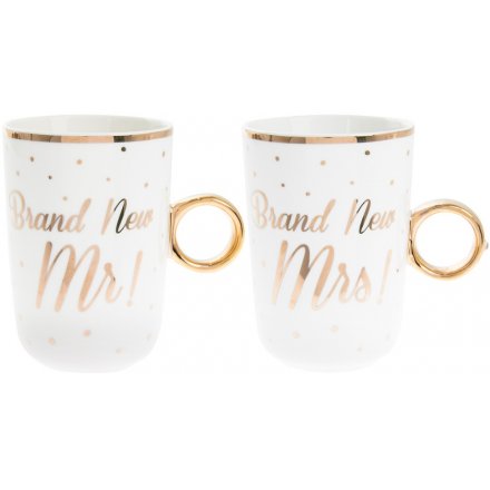 Brand New Mr/Mrs Mugs, Set Of 2