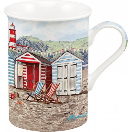 Ocean Breeze Illustrated Oxford Mug