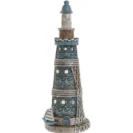 Ornamental Blue Lighthouse Decoration