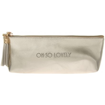 Shine Bright Gold Oh So Lovely Cosmetic Bag