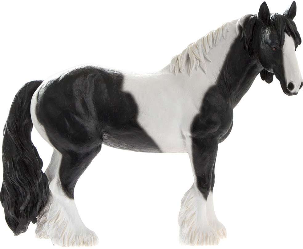 LP41999 / Black and White Cob Horse Figure 39645 Interior Decor / Ornamental Rosefields
