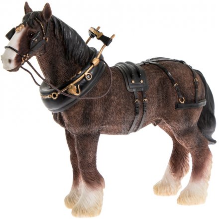 Small Working Shire Horse Figure