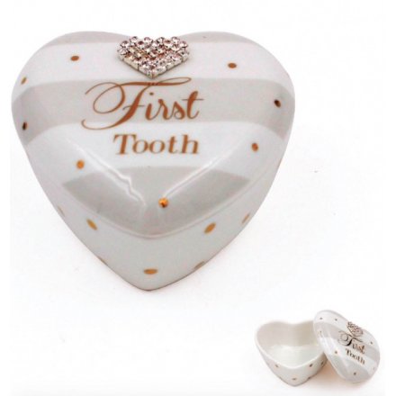  This beautifully decorated trinket box is a perfect gift idea for a new born baby