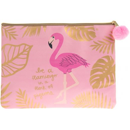 A Be A Flamingo motto Purse