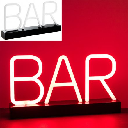 LED Neon Red BAR Sign