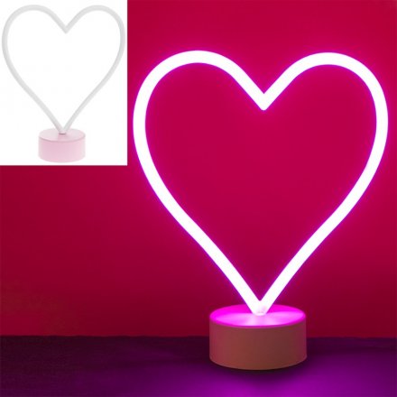 Pink Neon Lamp - Heart 