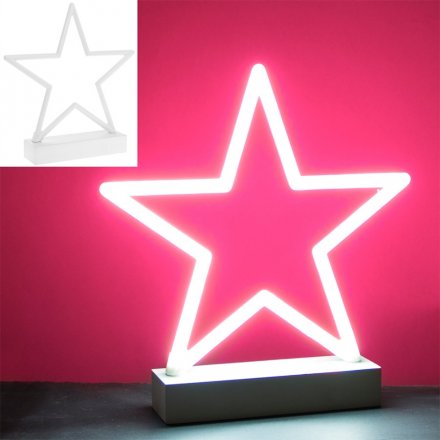 White Neon Lamp - Star 