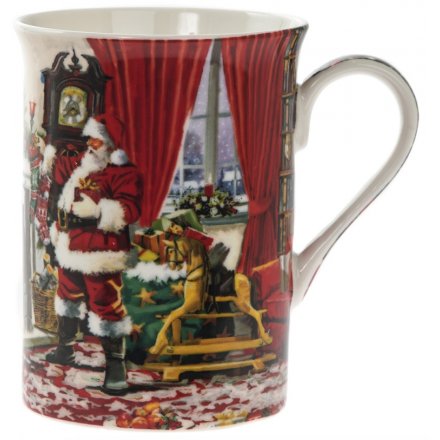 A Christmas Scene Santa Mug