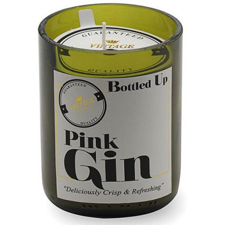 Pink Gin Bottle Candle