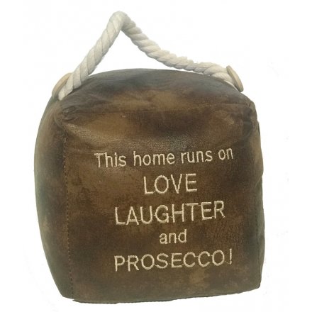 Faux Leather Prosecco Square Doorstop