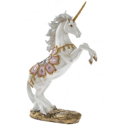 A rearing Exotic Art Unicorn Ornament 