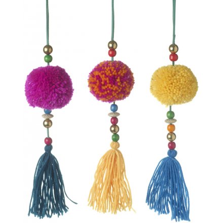 Decorate your tree with an on-trend vibe of colourful arrays of fluffy pom poms