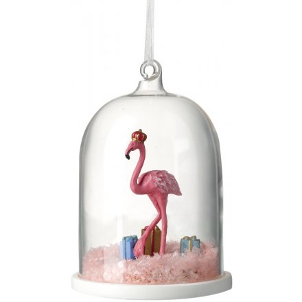 Hanging Flamingo Dome 10cm
