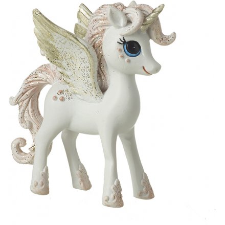 Glittery Winged Unicorn Figure 9cm