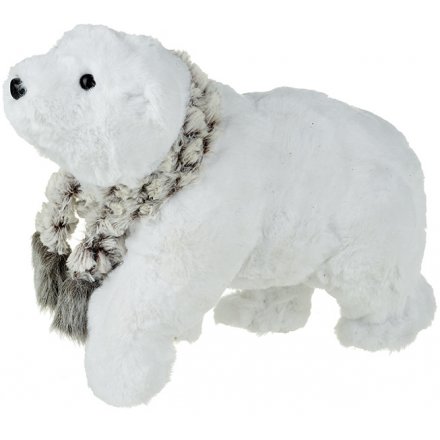 Plush Polar Bear Ornament