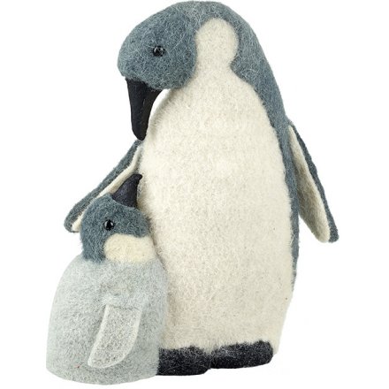 Momma and Baby Penguins 41cm