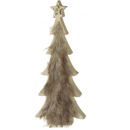 Faux Fur Christmas Tree