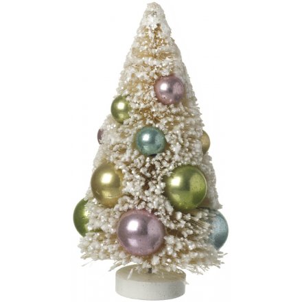 Vintage Style Tree With Coloured Baubles