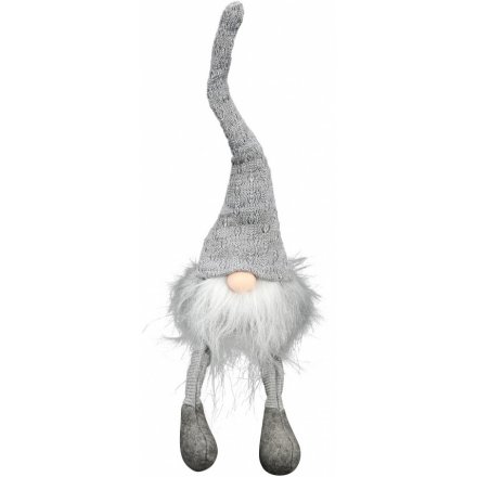Tall Hatted Grey Gonk Decoration - Small 