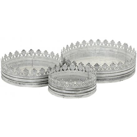 Crown Trays, Set of 3
