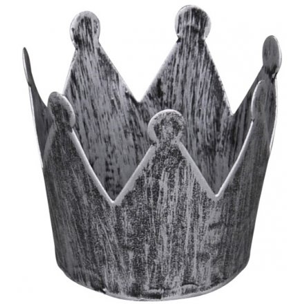 Black Metal Crown T Light Holder 5cm