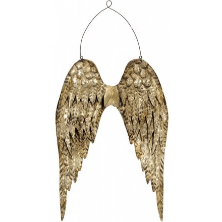 this worn out hanging metal wings are a must have for any home space or display set up 