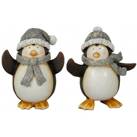 Winter Grey Penguins 