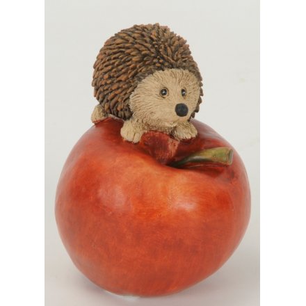 Hedgehog On An Apple Decoration 10.5cm