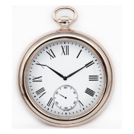 Pocket Watch Wall Clock - Rose Gold 43cm