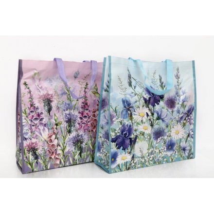 Meadow & Garden Shopping Bags, 2 Assorted