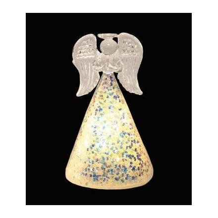 LED Glitter Angel, 11cm