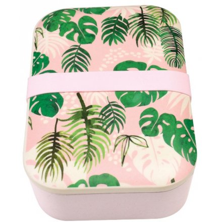 A Tropical Palm Bamboo Lunch Box