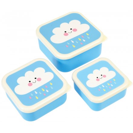 This set of 3 nesting snack boxes from the Happy Cloud range are perfect for snacks and packed lunch treats! 