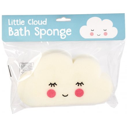Get your little ones squeaky clean with this sweetly faced cloud shaped bath sponge 