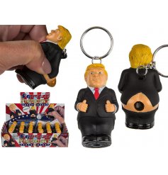 A Squeeze The President Pooping Keyring
