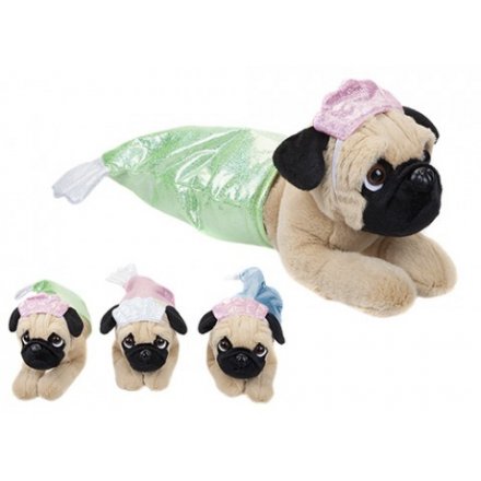 Mermaid Pug Soft Toys 