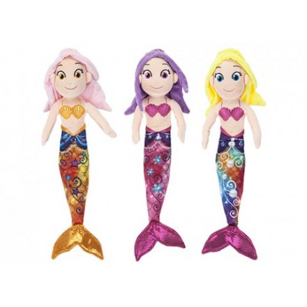 Pretty Patterned Mermaid Soft Toys 