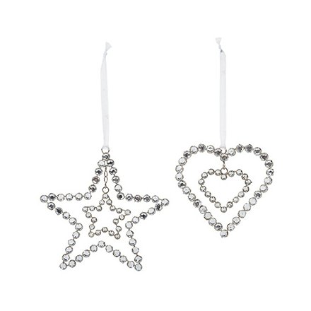 Jewelled Double Star/Heart