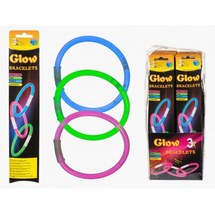 Pack of 3 Glow Bracelets