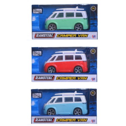 An assortment of 3 Teamsterz Camper Van Toys