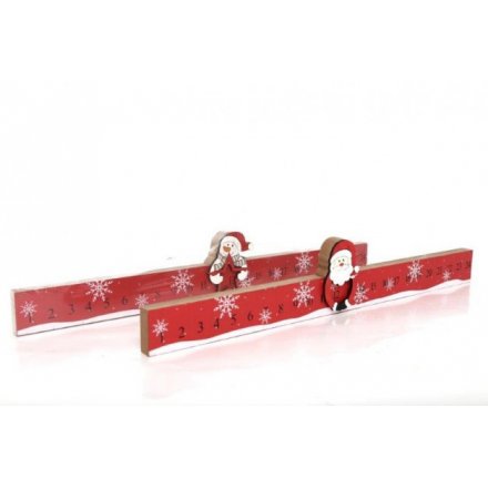 Red & White Wooden Character Calendars, 2 Assorted