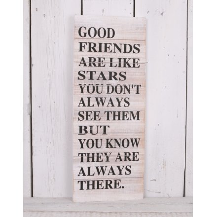 Rustic wooden Friend Plaque