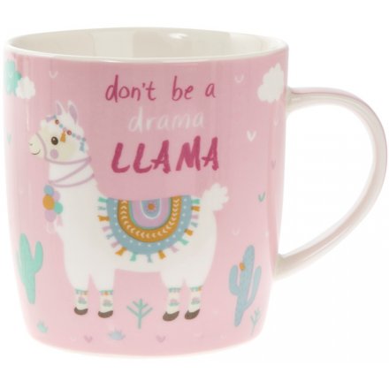 Pink Drama Llama Mug 
