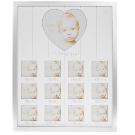 Sentiments Silver My 1st Year Photo Frame