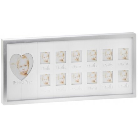 Sentiments Silver My 1st Year Rectangle Photo Frame